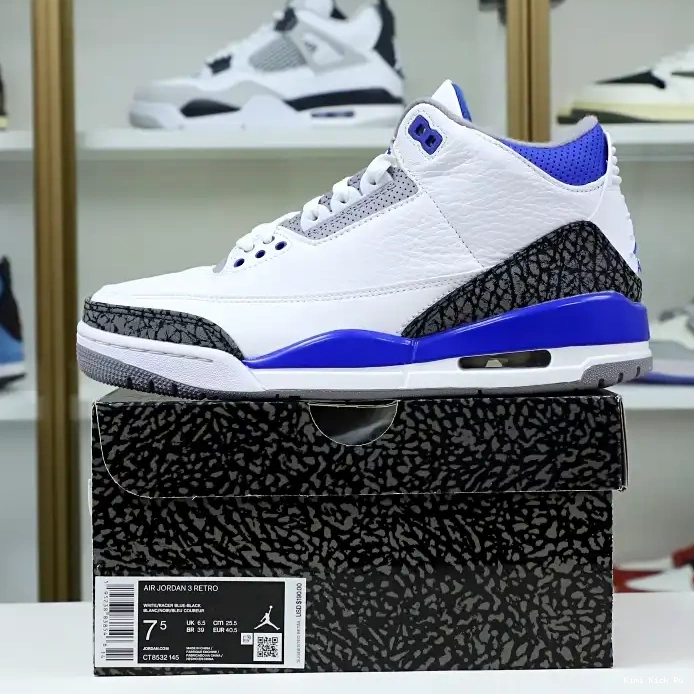 AIR BLUE' RETRO 3 JORDAN 'RACER Kimikick 0723